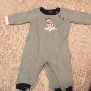 Janie and Jack Sailor Pup One-Piece 0-3 Months